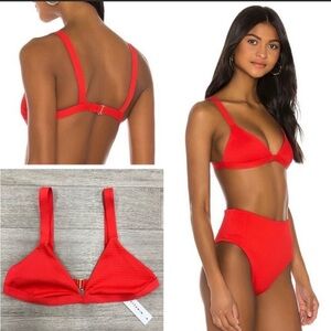 Vitamin A red bikini top size xs style in moss orange